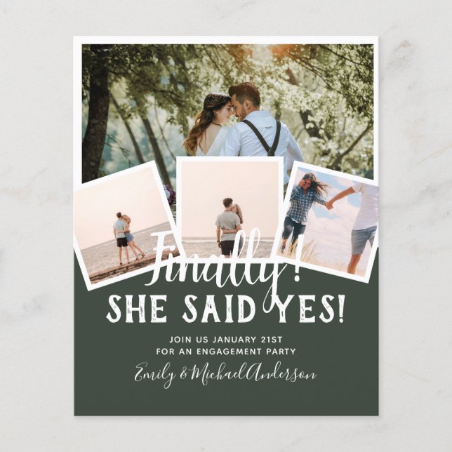 HAUSHALTSFOTO Verlobte Hochzeitsankündigung Flyer (Vorne)