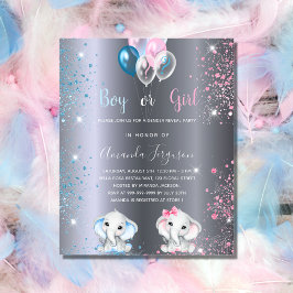 Haushaltsgeschlecht enthüllt Babydusche Elefant Si