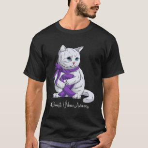 Haushaltsgewalt-Bewusstseinsmonat Lila Band Ca T-Shirt