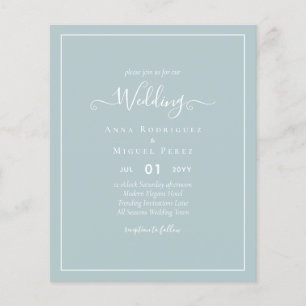 HAUSHALTSGlasseich Grüne einfarbige Hochzeit Flyer