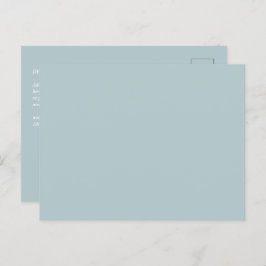 HAUSHALTSGlasseich Grüne einfarbige Hochzeit Postkarte