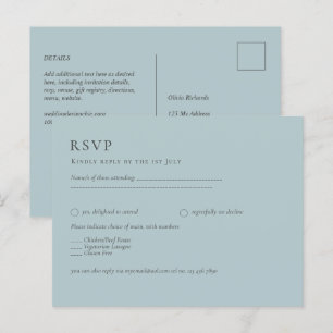 HAUSHALTSGlasseich Grüne einfarbige Hochzeit Postkarte