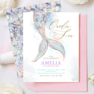 HAUSHALTSGlitzer Meerjungfrau ONEder Sea Geburtsta