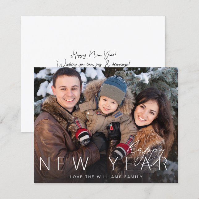 Haushaltsglücklich Neues Jahr Minimalistisches Chi (Vorne/Hinten)