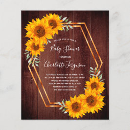 Haushaltsgünstige rustikale Sonnenblumen Baby Dusc