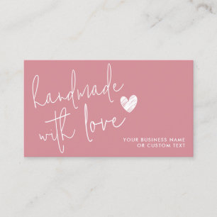 Haushaltshandschuhe mit Liebe Rosa Herzkronenpfleg Visitenkarte