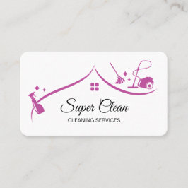 Haushaltshilfe Reinigungshaus Sparkling Fuchsia Visitenkarte