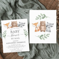 Haushaltshinderdusche per Post Woodland Einladung