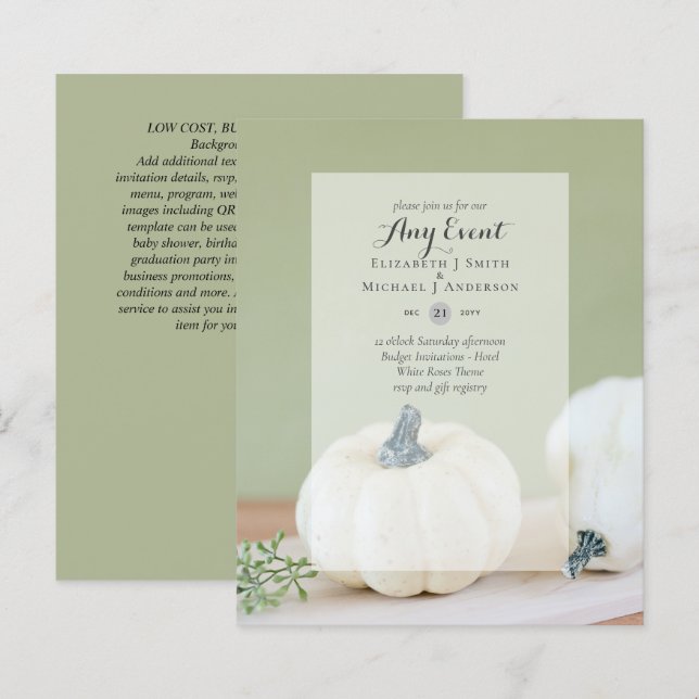 HAUSHALTSINVITATIONEN - JEDE VERANSTALTUNG - Fallp (Vorne/Hinten)