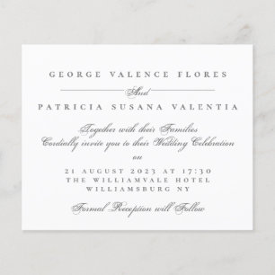Haushaltskalligrafie Elegante Hochzeitlandschaft Flyer