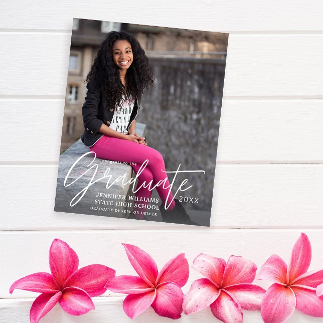 Haushaltskalligrafie Graduate Foto Moderne Ankündi Flyer (Von Creator hochgeladen)