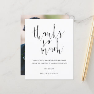 Haushaltskalligraphie Jegliches Foto Hochzeit dank