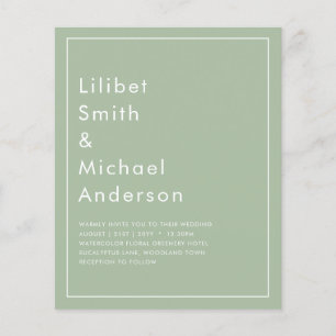 HAUSHALTSKARTE Apple Green Monochrome Text Flyer