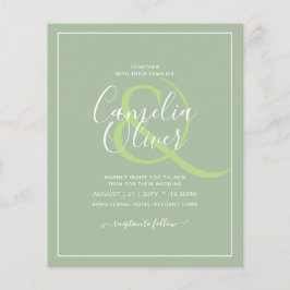 HAUSHALTSKARTE Apple Green Monochrome Text Flyer
