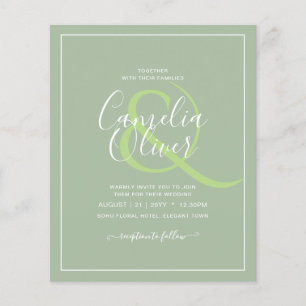 HAUSHALTSKARTE Apple Green Monochrome Text Flyer