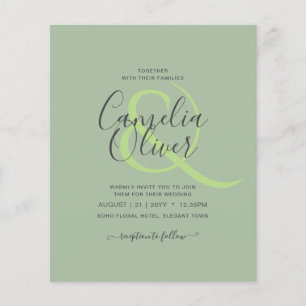 HAUSHALTSKARTE Apple Green Monochrome Text Flyer
