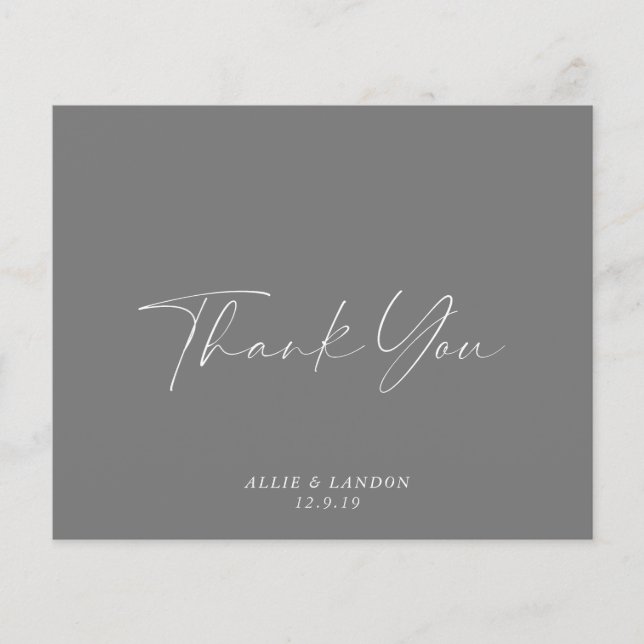 HAUSHALTSKARTE Graue Dankbarkeit Flyer (Vorne)