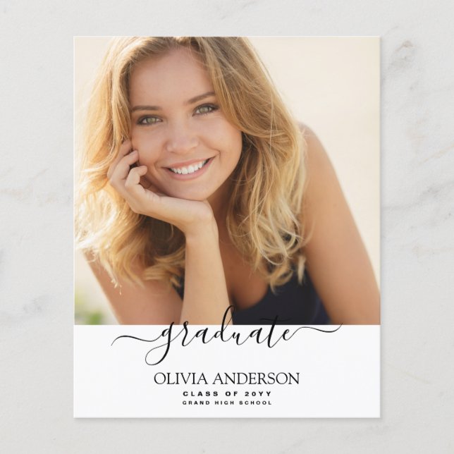 Haushaltsklasse des Abschlusses Weißes Foto 2023 (Vorderseite)