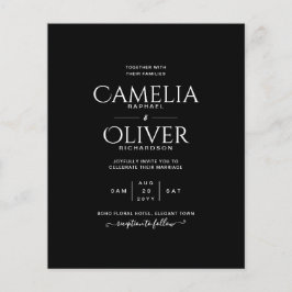 HAUSHALTSklassische Schwarz-weiße MONOCHROME Hochz Flyer