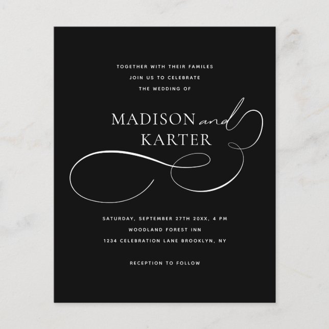 HAUSHALTSklassische Schwarz-weiße Unendlichkeit un (Vorderseite)