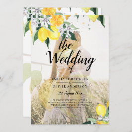 HAUSHALTSKONTROLLE - 1 FOTO OVERLAY Lemons Wedding Einladung