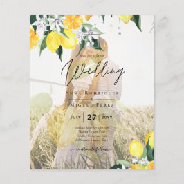 HAUSHALTSKONTROLLE - 1 FOTO OVERLAY Lemons Wedding Flyer