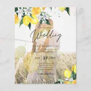 HAUSHALTSKONTROLLE - 1 FOTO OVERLAY Lemons Wedding Flyer