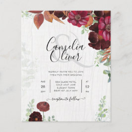 HAUSHALTSKONTROLLE 1 Rustikale Herbstmaroon Burgun Flyer