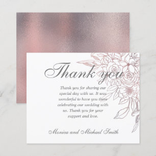 HAUSHALTSKONTROLLE Rose Gold Floral DANKE