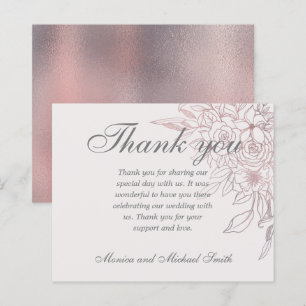 HAUSHALTSKONTROLLE Rose Gold Floral DANKE