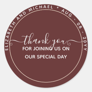 HAUSHALTSKONTROLLE Vielen Dank für Monochrome Runder Aufkleber