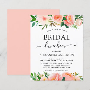 Haushaltskorallen Peach Floral Brautparty Mittages