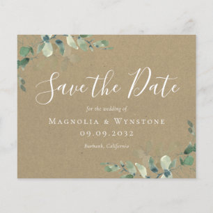 HAUSHALTSKraft Eukalyptus Wedding Save the Date