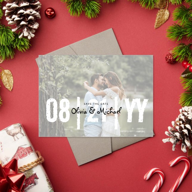 HAUSHALTSKRITISCHE Hochzeit Sichern Sie das Datum  Acryleinladungen (Insitu (Feiertag))