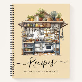 Haushaltsküche Utensil Food Pantry Supplies Rezept Notizbuch