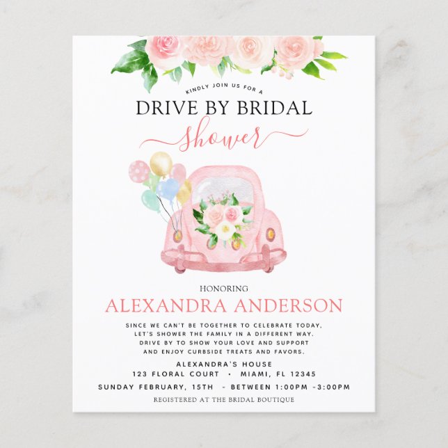 Haushaltslaufwerk nach Brautparty Blütenrot Rosa Flyer (Vorne)