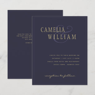 HAUSHALTSLavendel Lila Goldhochzeit Einladung