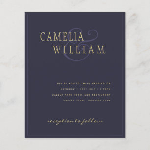 HAUSHALTSLavendel Lila Goldhochzeit Einladung Flyer