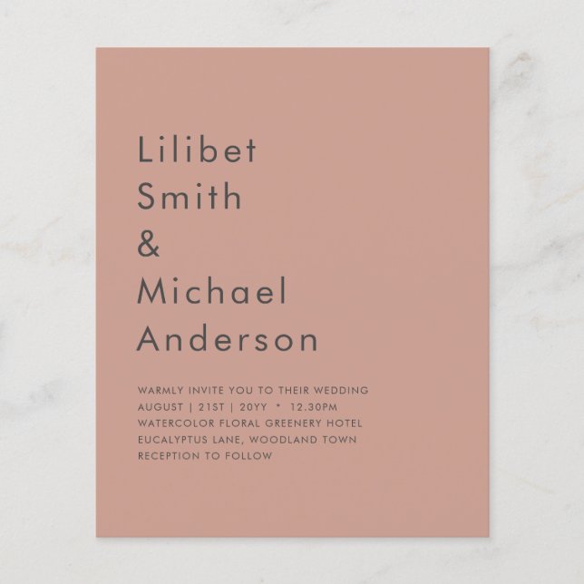 HAUSHALTSLEICHTER Terracotta Monochrome WEDD Flyer (Vorne)