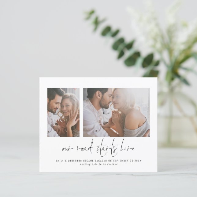 Haushaltslinie 2 Foto: Start hier Verlobung ankünd (Stehend Vorderseite)