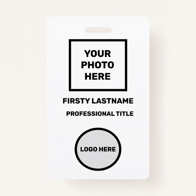 HAUSHALTSLOGO FÜR UNTERNEHMEN EINFACHE MINIMAL-BAD AUSWEIS (Vorderseite)