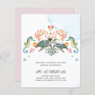 HAUSHALTSMeeresschildkröten Hochzeit Braut und Brä