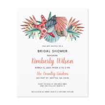 Haushaltsmeerkoralle Beach Bridal Dusche Einladung
