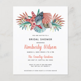 Haushaltsmeerkoralle Beach Bridal Dusche Einladung