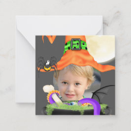 HAUSHALTSMINI Halloween Hexenvorlage Mitteilungskarte
