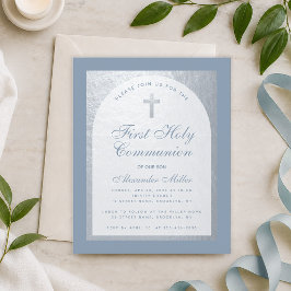 Haushaltsmittel 1. Kommunion Dusty Blue Silver Ein