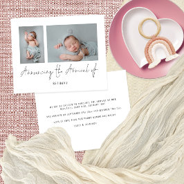 Haushaltsmittel 2 Fotos Ankündigung Ankunft Geburt