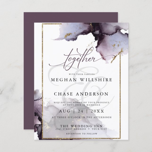 Haushaltsmittel, aber schöne Abstrakte Amethyst Li (Vorne/Hinten)