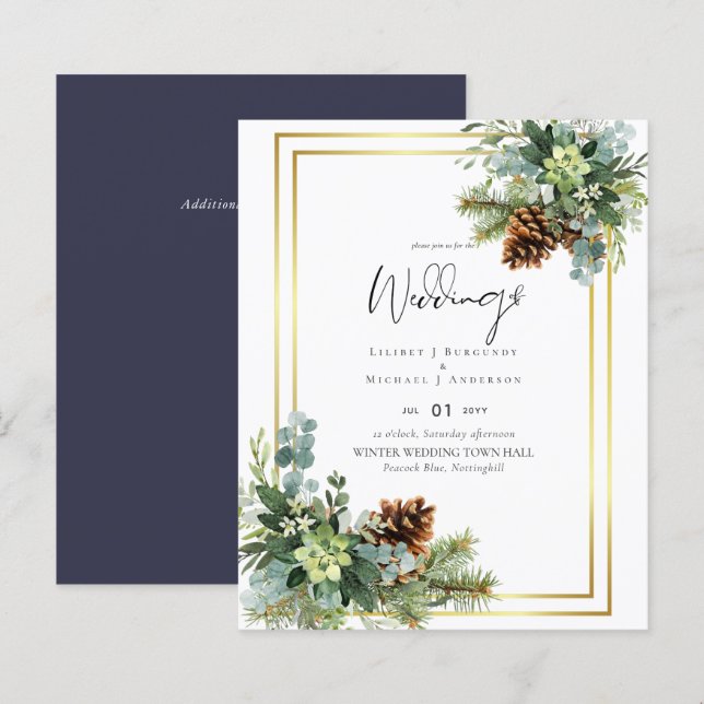 HAUSHALTSMITTEL Blaue Hochzeit Eukalyptus Grüne (Vorne/Hinten)