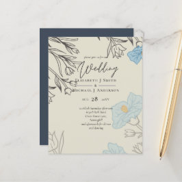 HAUSHALTSMITTEL Blauer Poppy Magnolia Wedding Einl